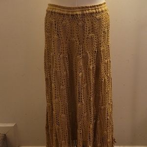 Gold and Glamorous long maxi skirt